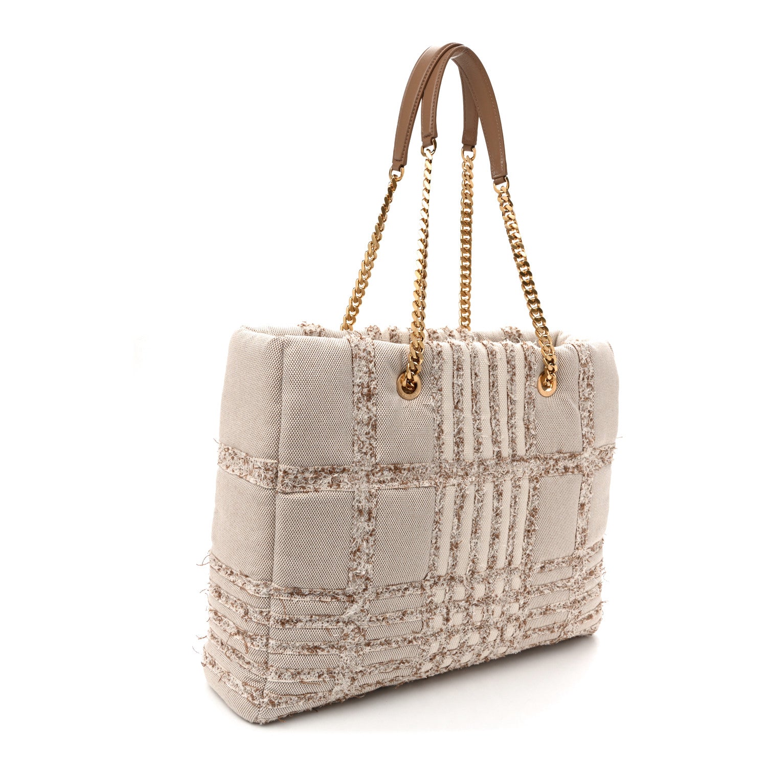 Burberry Cotton Needle Punch Medium Shopper Tote  Natural 3 of 9
