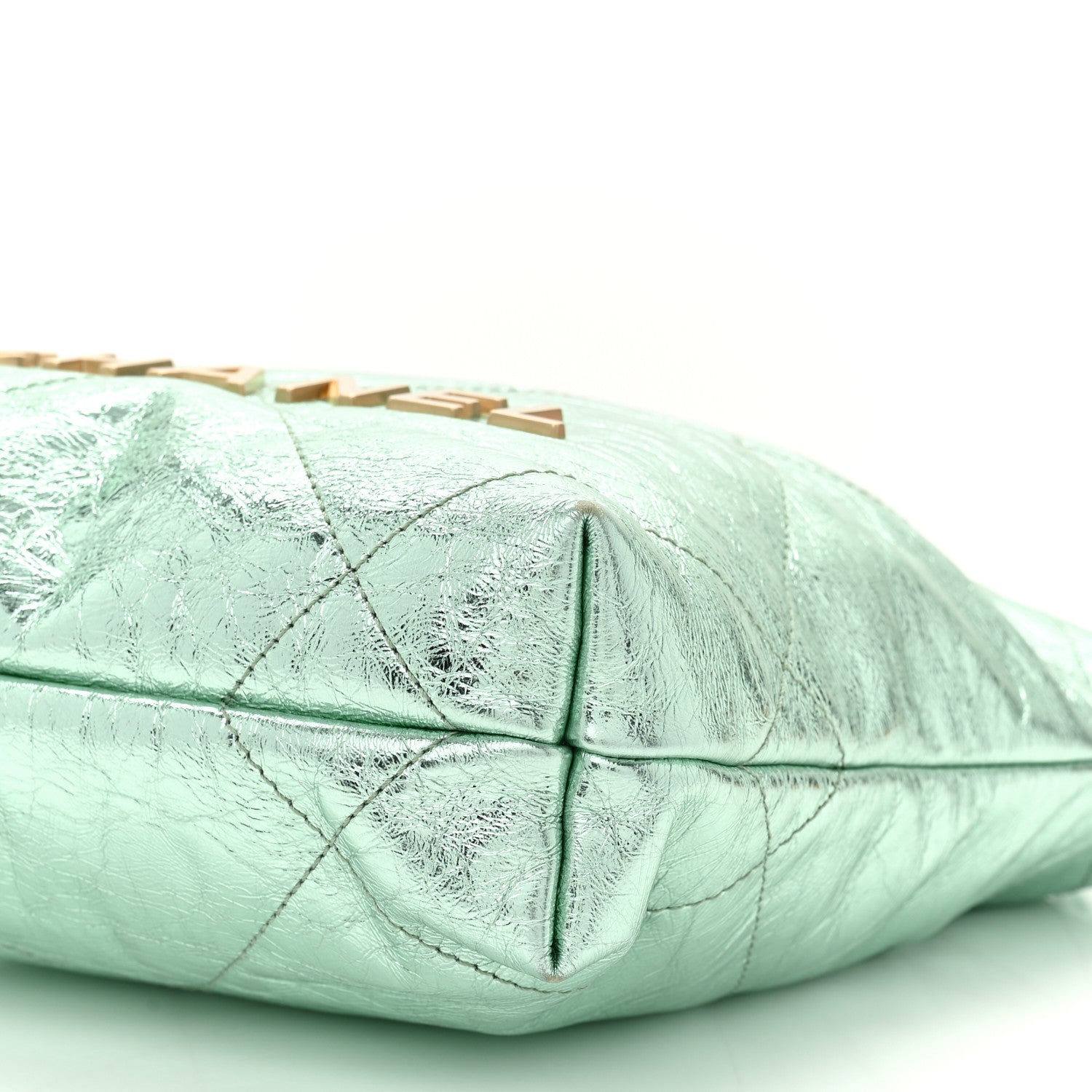 Chanel Metallic Calfskin Quilted Mini Chanel 22 Green 10 of 10