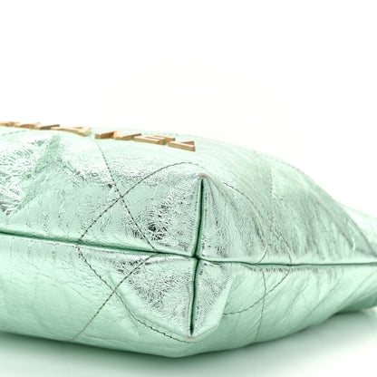 Chanel Metallic Calfskin Quilted Mini Chanel 22 Green 10 of 10