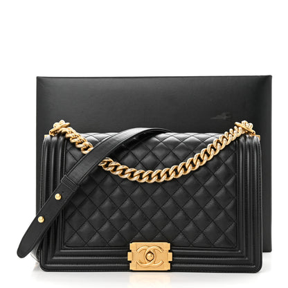 Chanel Calfskin Quilted New Medium Boy Flap Black 14 of 14