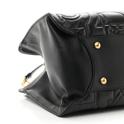 Salvatore Ferragamo Calfskin Quilted Tote Bag Black 9 of 10
