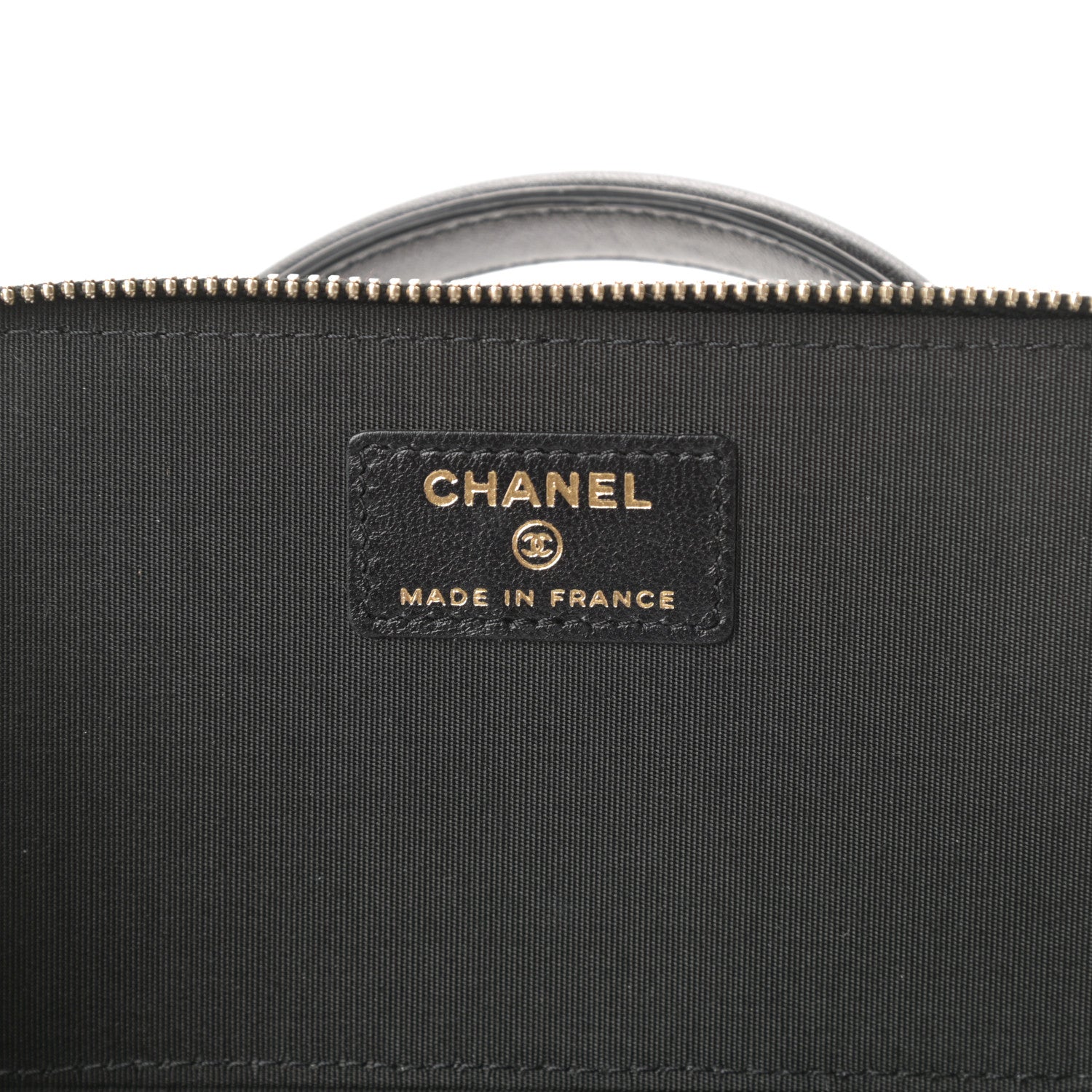 Chanel Lambskin Quilted Small Top Handle Vanity Case With Chain Black 6 of 11