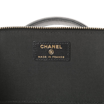 Chanel Lambskin Quilted Small Top Handle Vanity Case With Chain Black 6 of 11