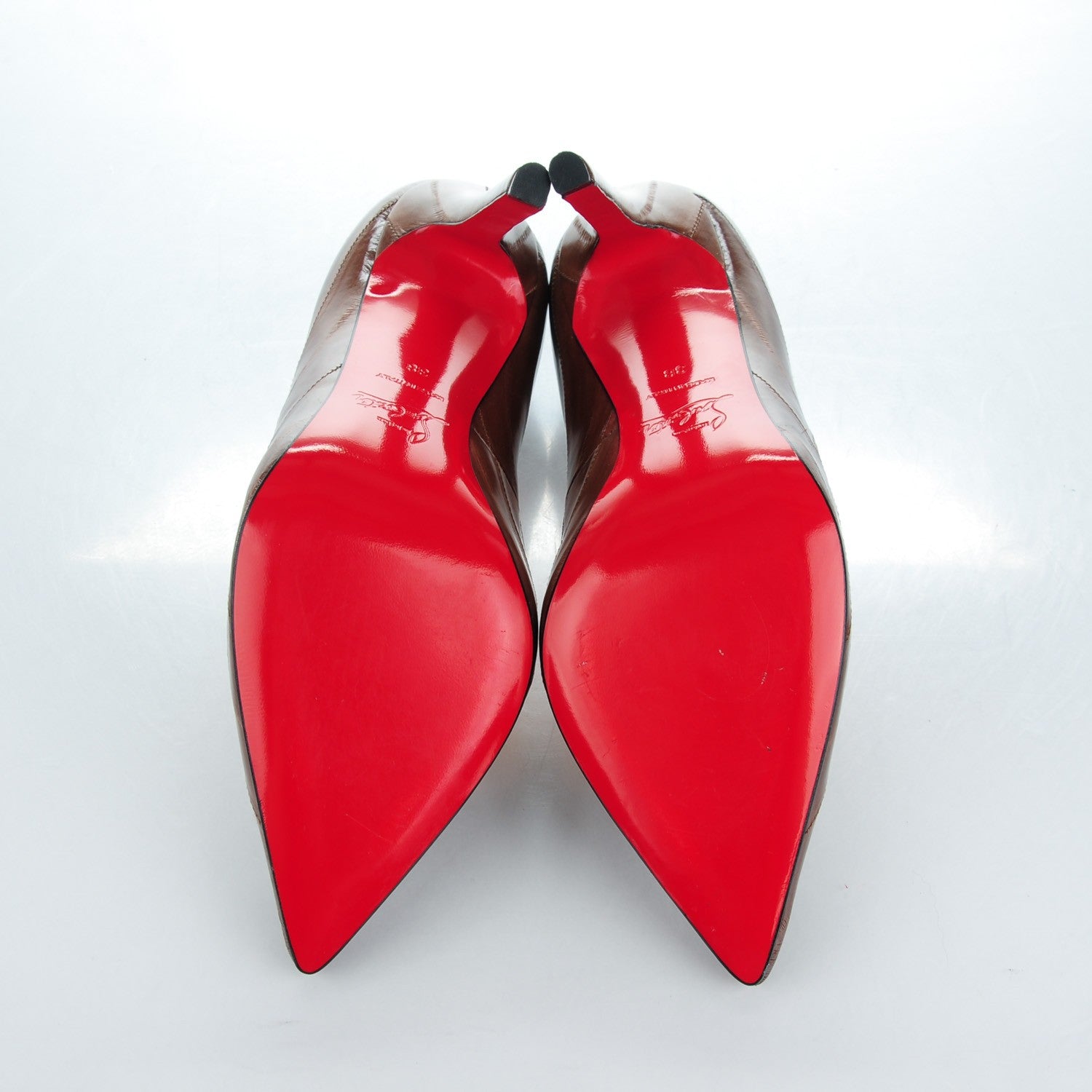 Christian Louboutin Eel Pigalle 120 Pumps 38 Brown 5 of 8
