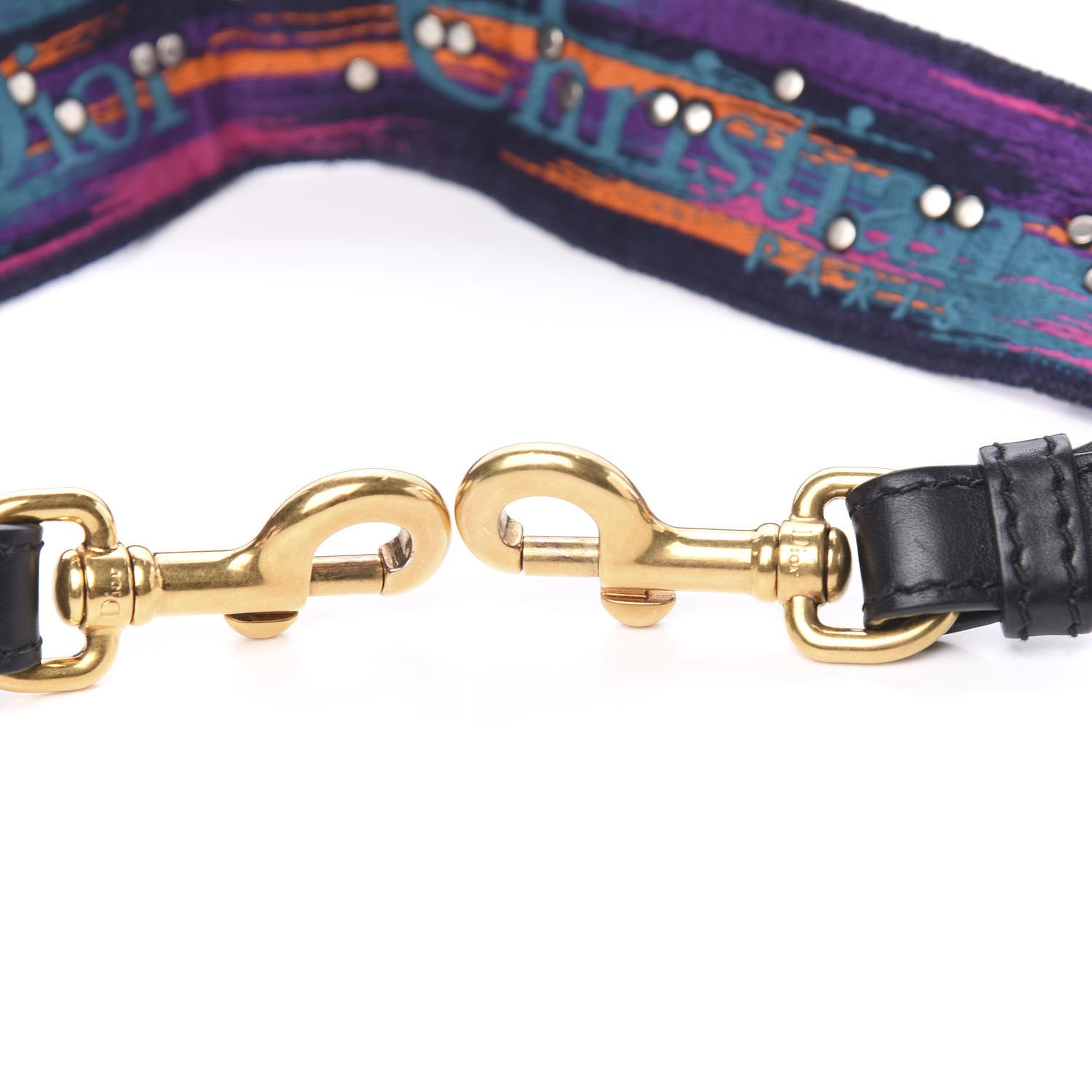 Christian Dior Canvas Embroidered Studded Mexico Shoulder Strap Multicolor 3 of 6