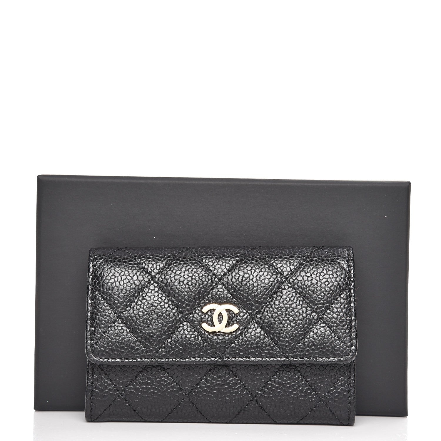 Chanel Caviar Quilted Flap Card Holder Black 9 of 9