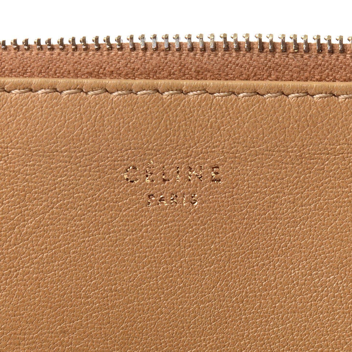 Lambskin Bi-Color Solo Clutch Pouch Nude