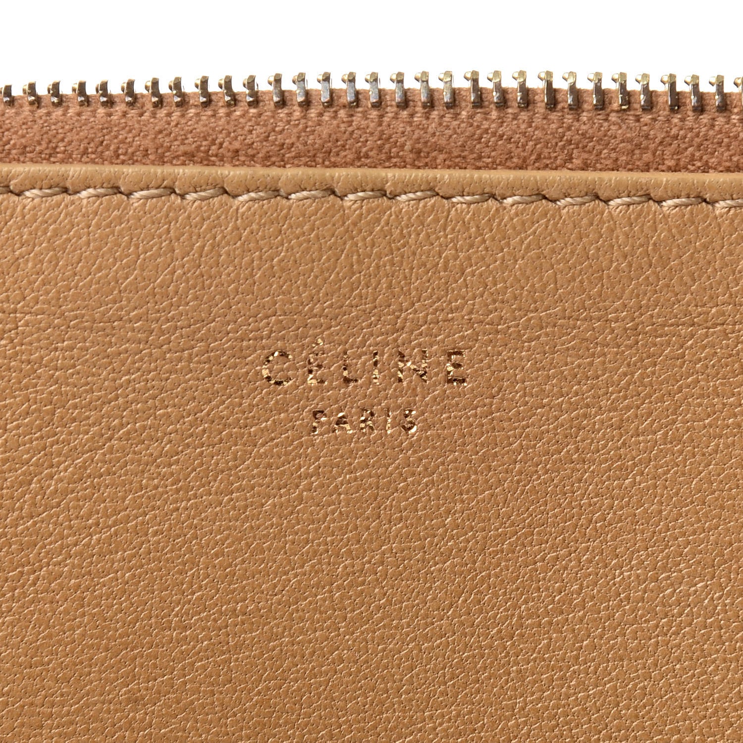Celine Lambskin Bi-Color Solo Clutch Pouch Nude 17 of 17