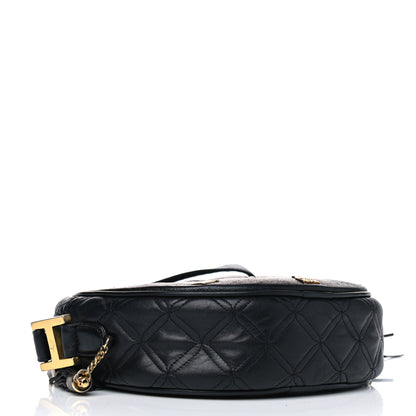MCM Calfskin Quilted Studded Heritage Tambourine Black 3 of 6