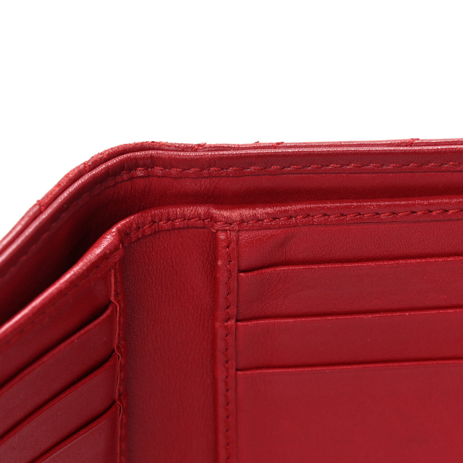 Gucci Calfskin Matelasse GG Marmont Wallet Hibiscus Red 14 of 16