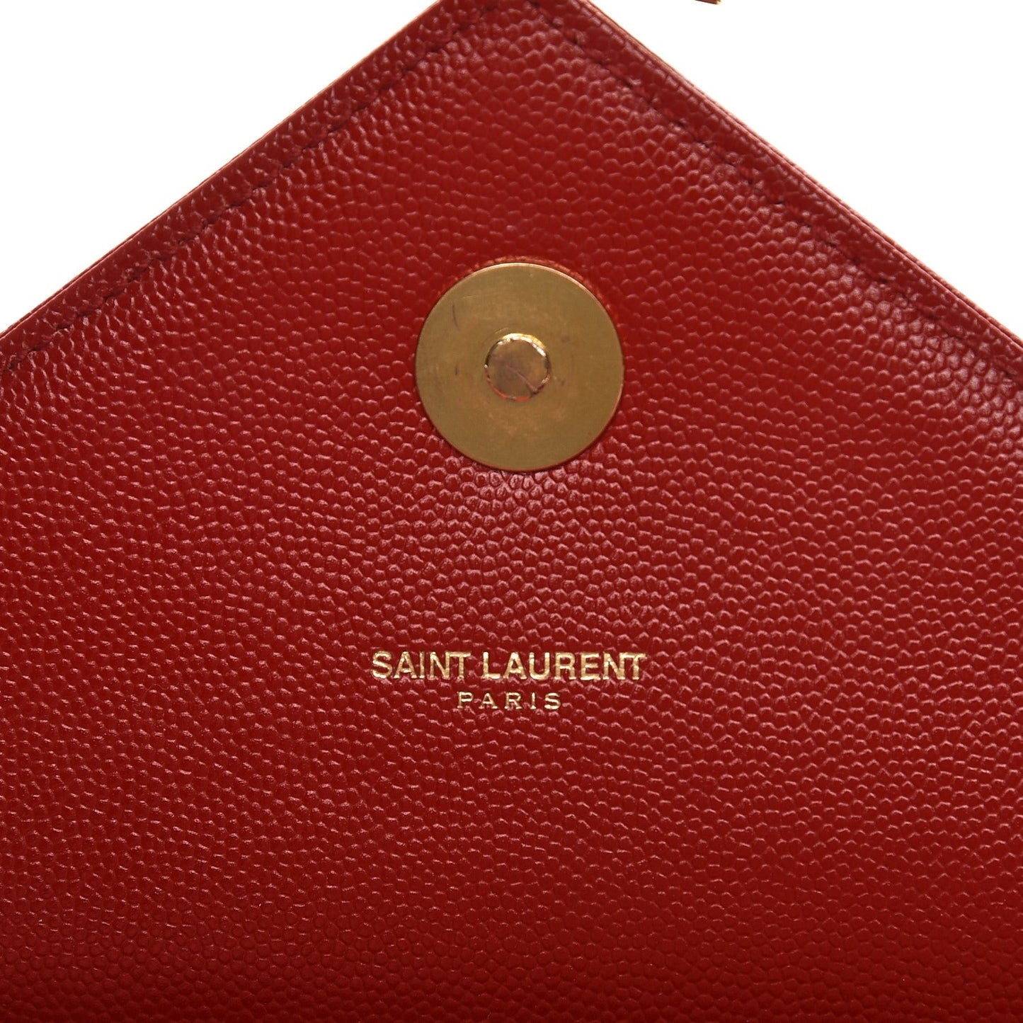 Grain De Poudre Matelasse Chevron Large Monogram Satchel Lipstick Red