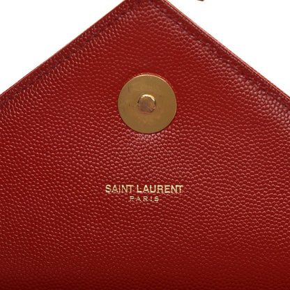 Saint Laurent Grain De Poudre Matelasse Chevron Large Monogram Satchel Lipstick Red 9 of 12