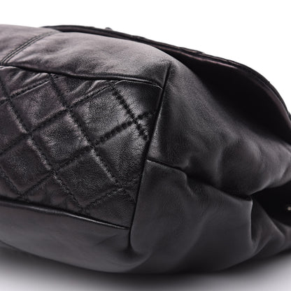 Chanel Shiny Lambskin Quilted Medium Trianon Messenger Flap Black 9 of 13