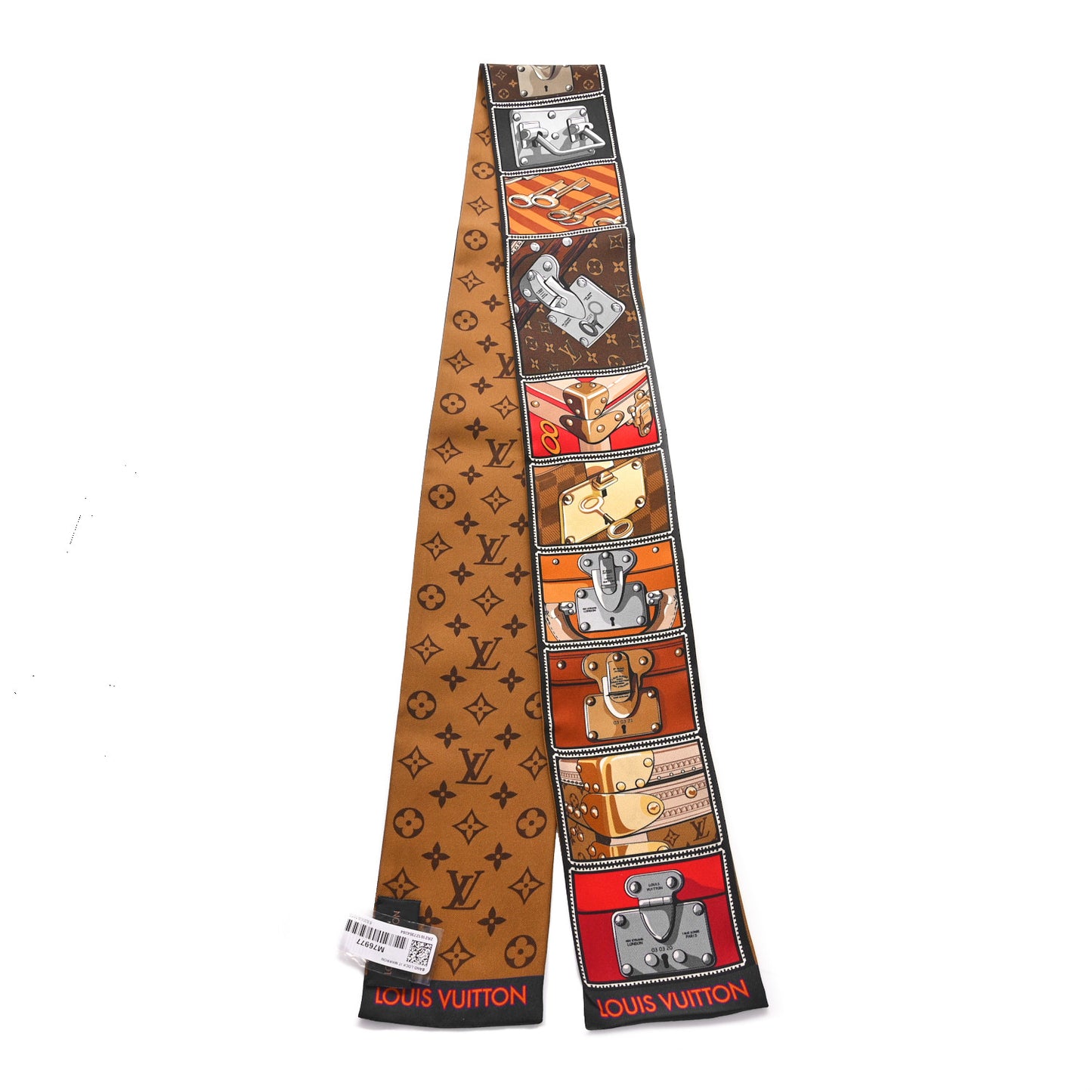 Silk Monogram Lock It Bandeau Brown