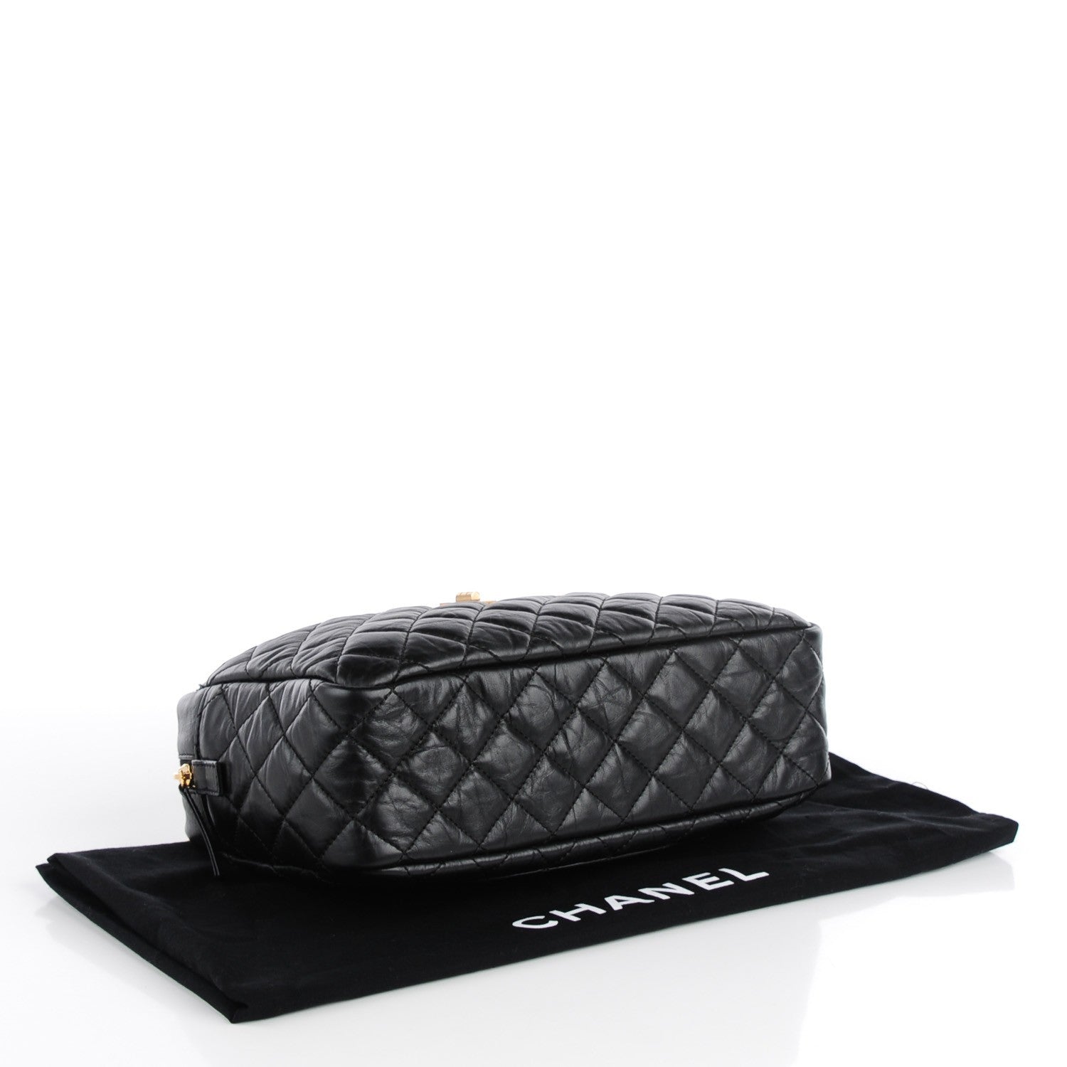 Chanel Aged Calfskin Quilted Medium Reissue Camera Case Black 4 of 7