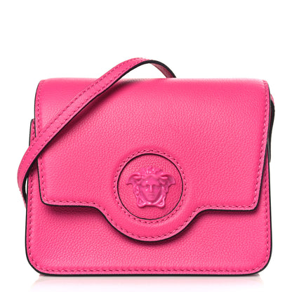 Versace Grained Calfskin La Medusa Shoulder Bag Pink Lilac 1 of 8