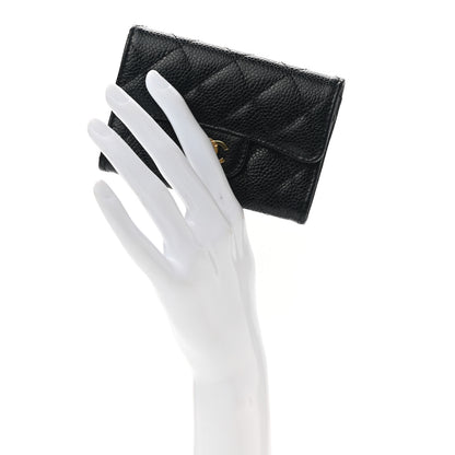 Chanel Caviar Quilted Flap Card Holder Black 2 of 9