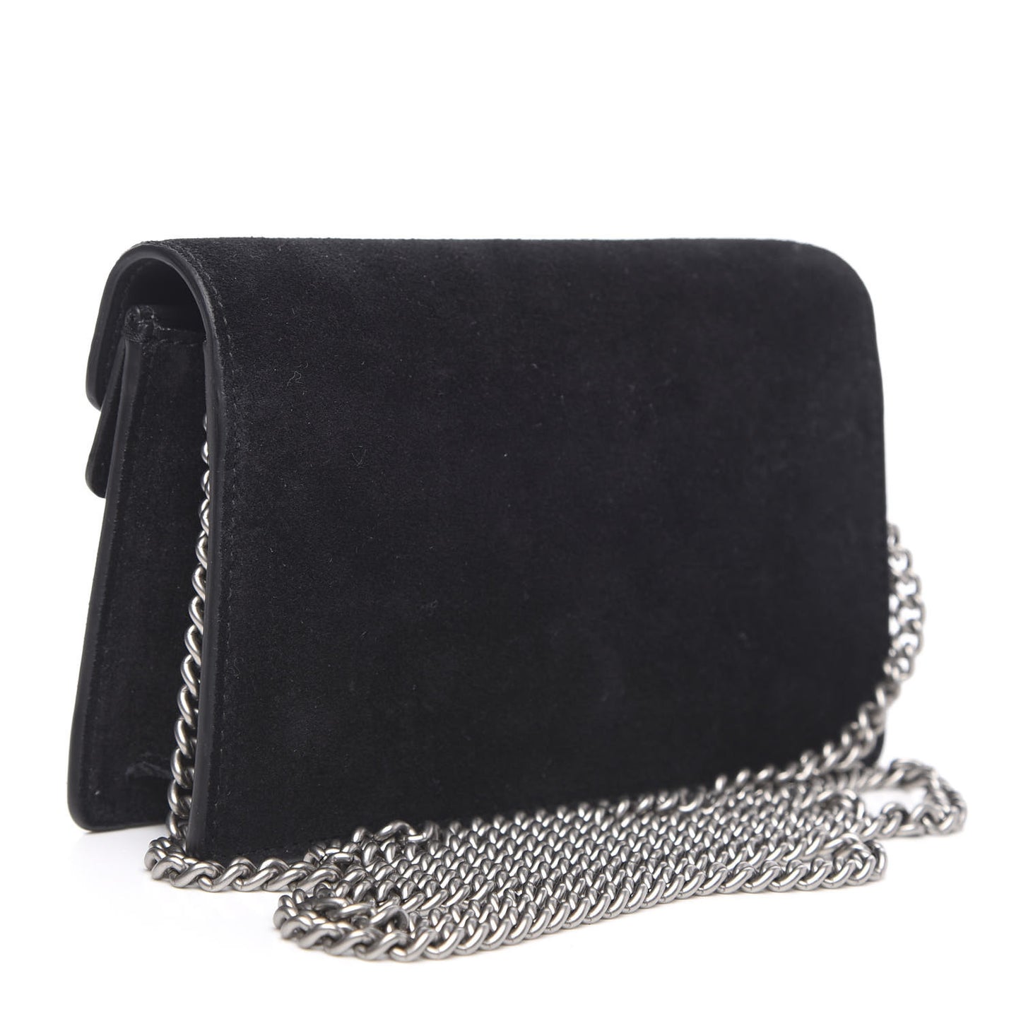 Suede Super Mini Dionysus Shoulder Bag Black