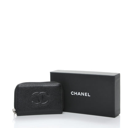 Chanel Caviar Timeless CC Zip Around Coin Purse Black 8 of 8