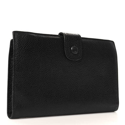 Chanel Caviar Timeless CC French Wallet Black 3 of 12