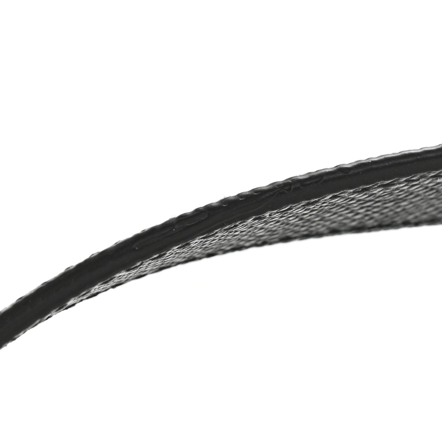Grained Calfskin Saddle Adjustable Shoulder Strap Black