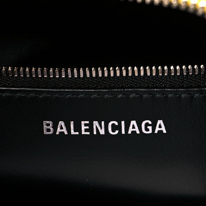 Balenciaga Shiny Day Calfskin Logo S Triangle Duffle Jaune Black 6 of 10