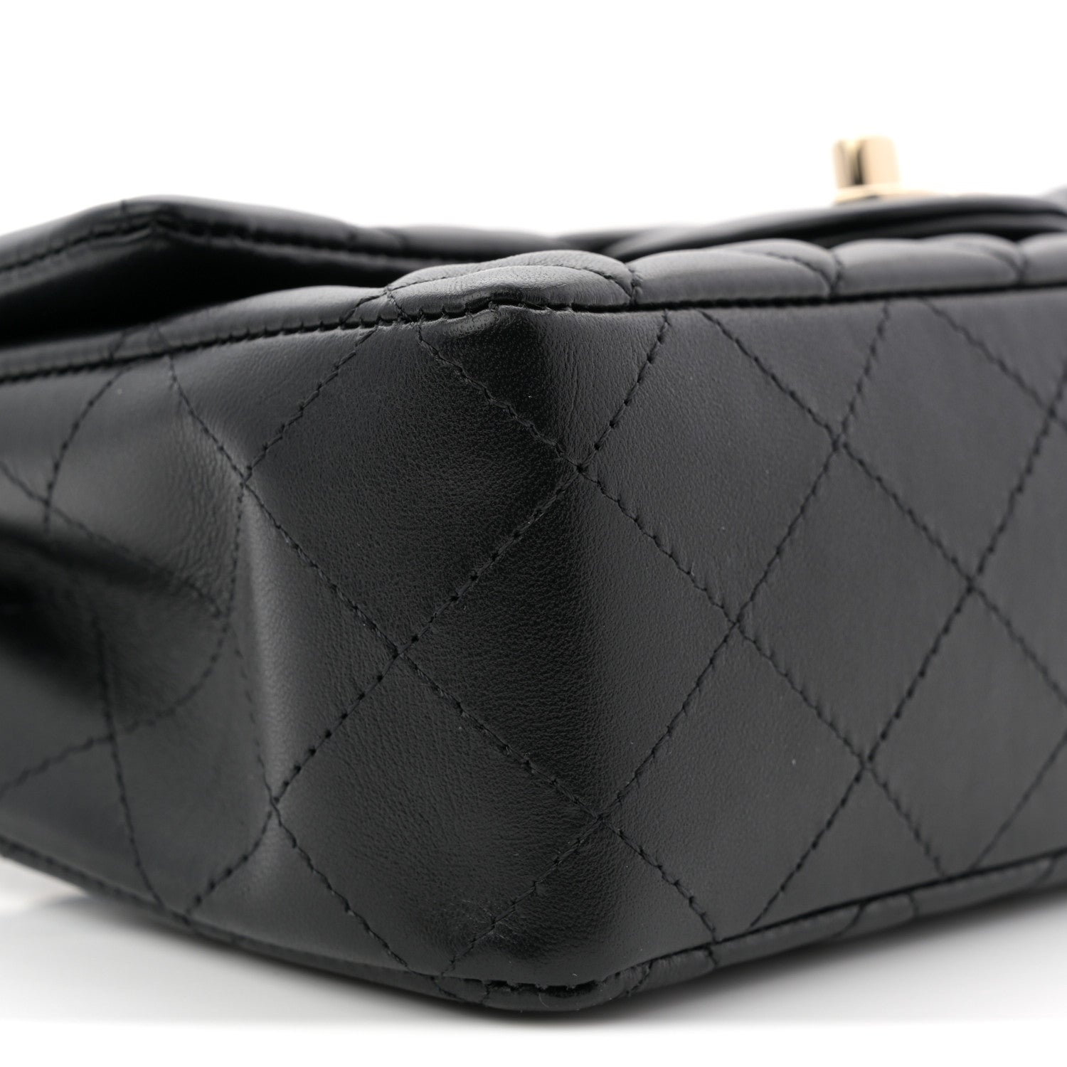Chanel Lambskin Quilted Mini Rectangular Flap Black 9 of 12