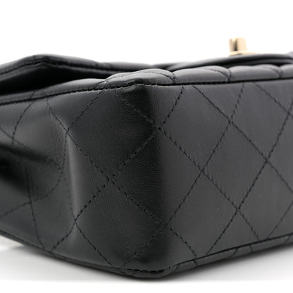 Chanel Lambskin Quilted Mini Rectangular Flap Black 9 of 12