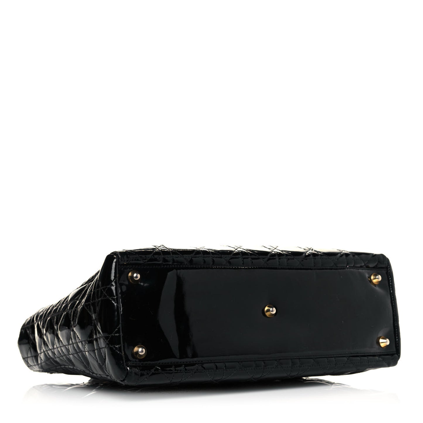 Patent Cannage Large Lady Dior Black