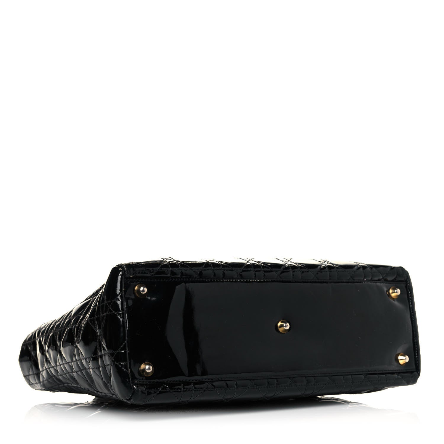 Christian Dior Patent Cannage Large Lady Dior Black 4 of 12