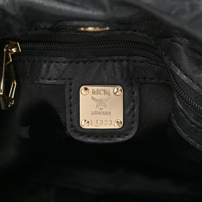 MCM Calfskin Chain Hobo Black 5 of 10