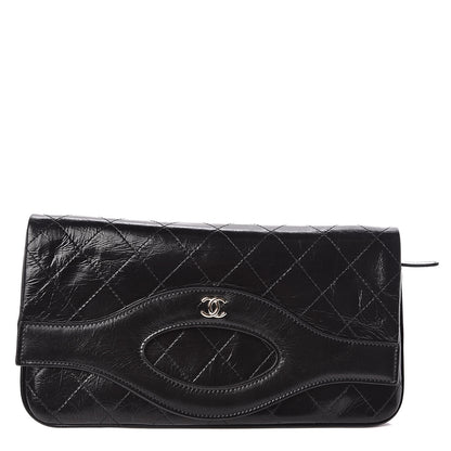 Chanel Shiny Crumpled Calfskin Small 31 Pouch Black 1 of 8
