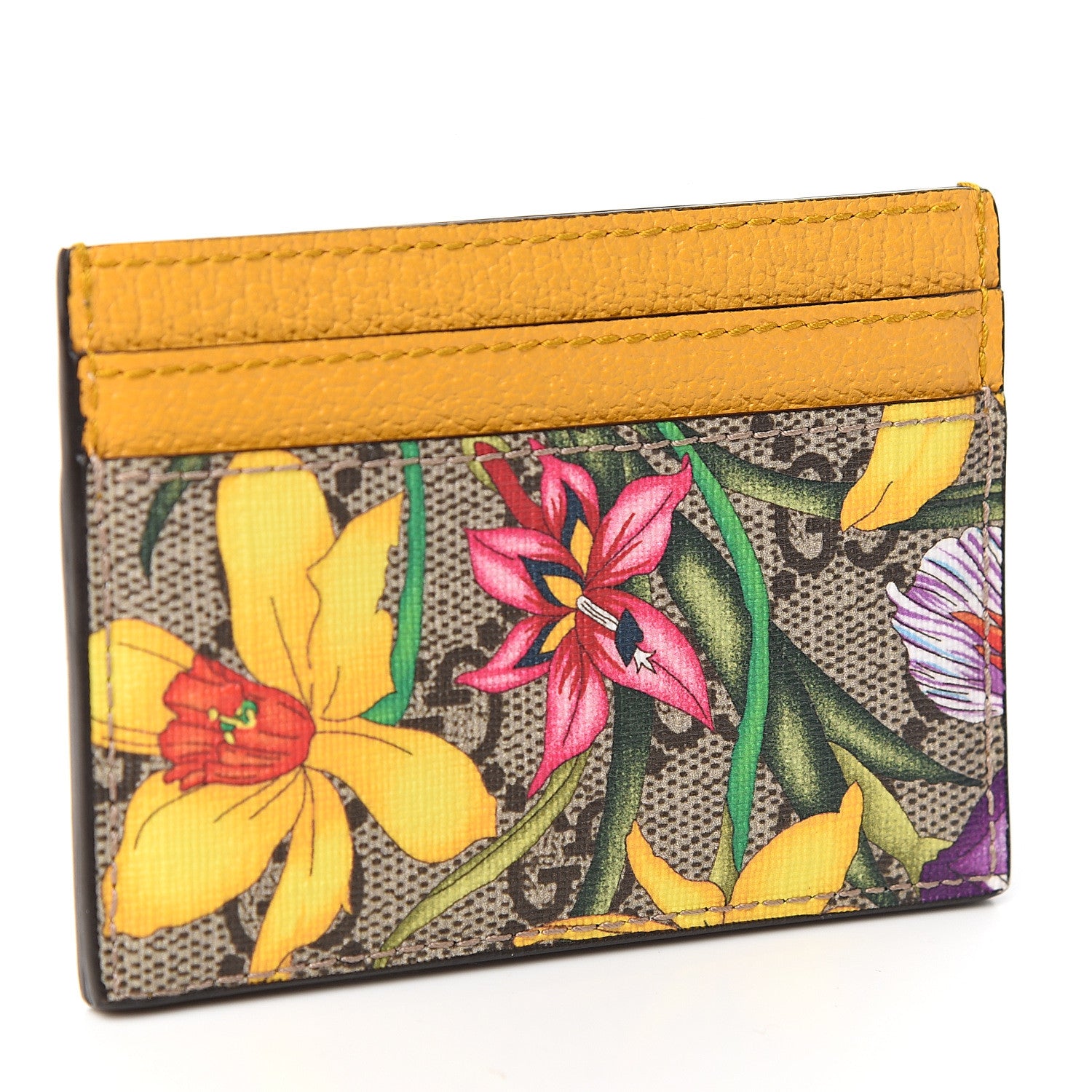 Gucci GG Supreme Monogram Flora Web Ophidia Card Holder Beige Multicolor Crop 2 of 6