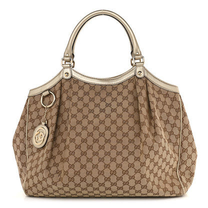 Gucci Monogram Large Sukey Tote Champagne 1 of 10