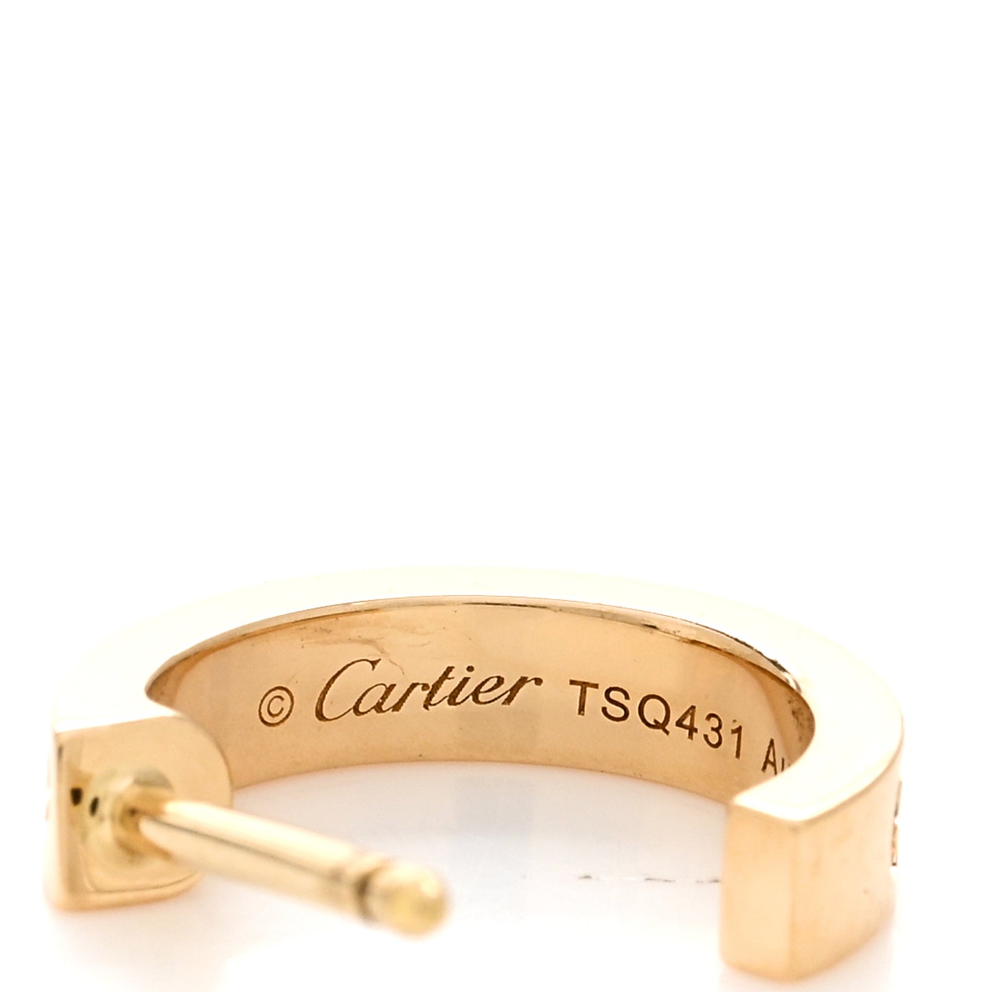 18K Yellow Gold Small LOVE Hoop Earrings