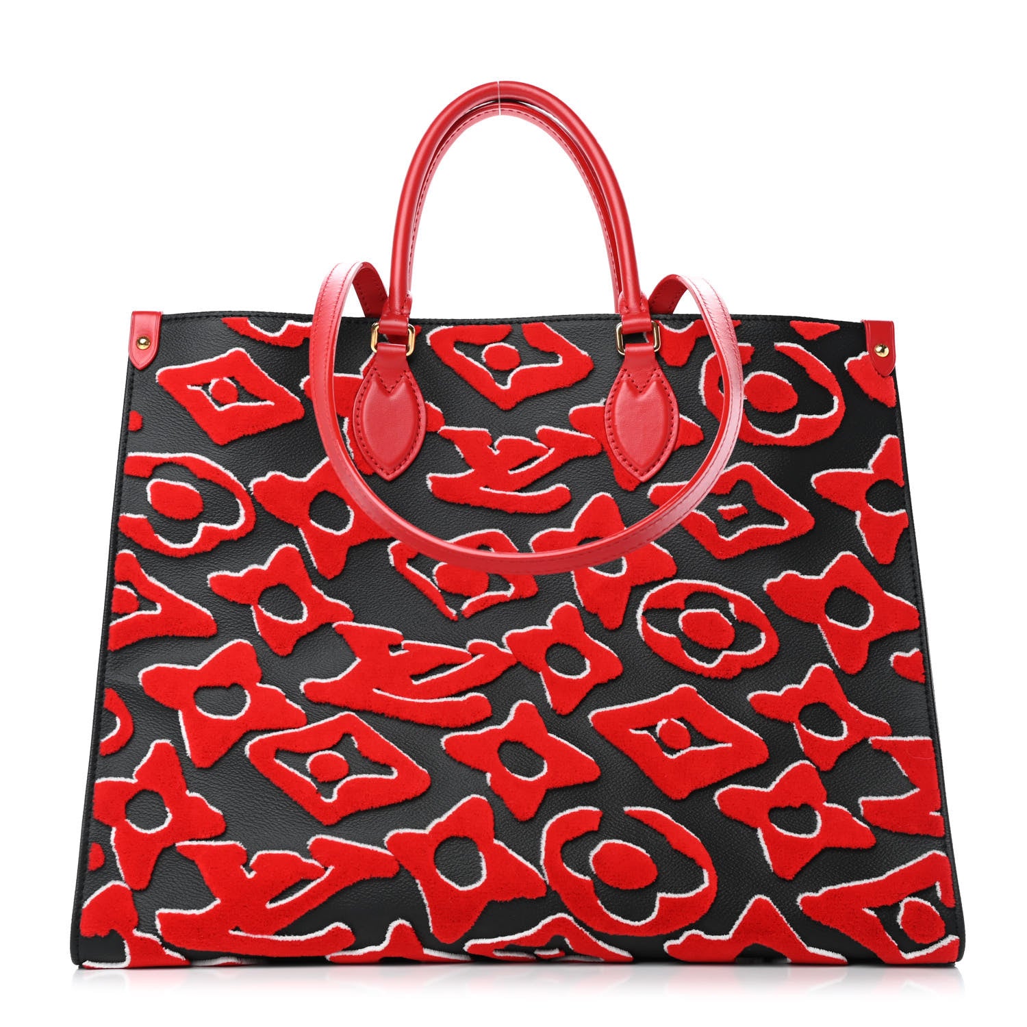 Louis Vuitton X UF Tufted Monogram Onthego GM Black Red 1 of 4