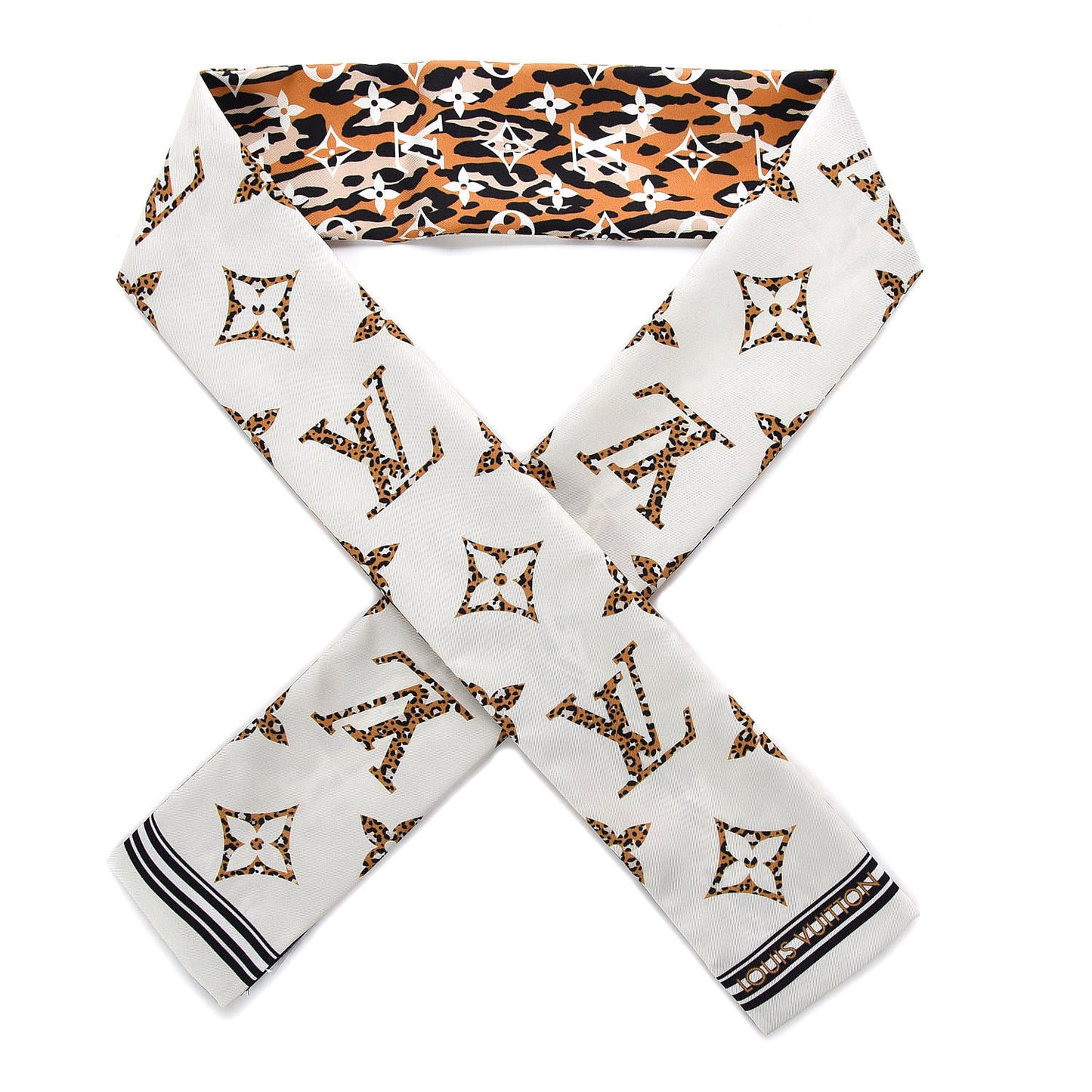 Silk Monogram Giant Jungle Bandeau Ivory
