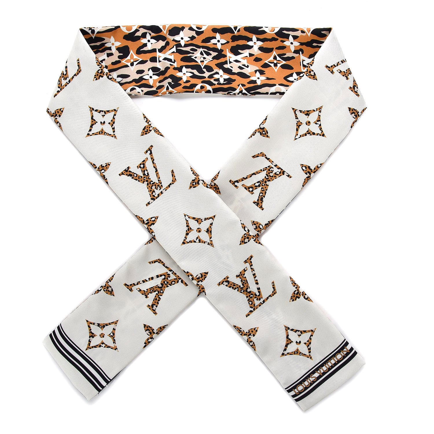 Louis Vuitton Silk Monogram Giant Jungle Bandeau Ivory 1 of 4