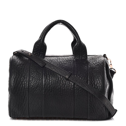 Alexander Wang Pebbled Lambskin Rocco Black Rose Gold Hardware 1 of 15