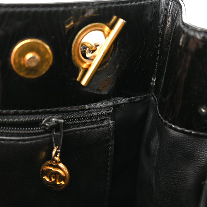 Chanel Patent CC Shoulder Bag Black 17 of 18