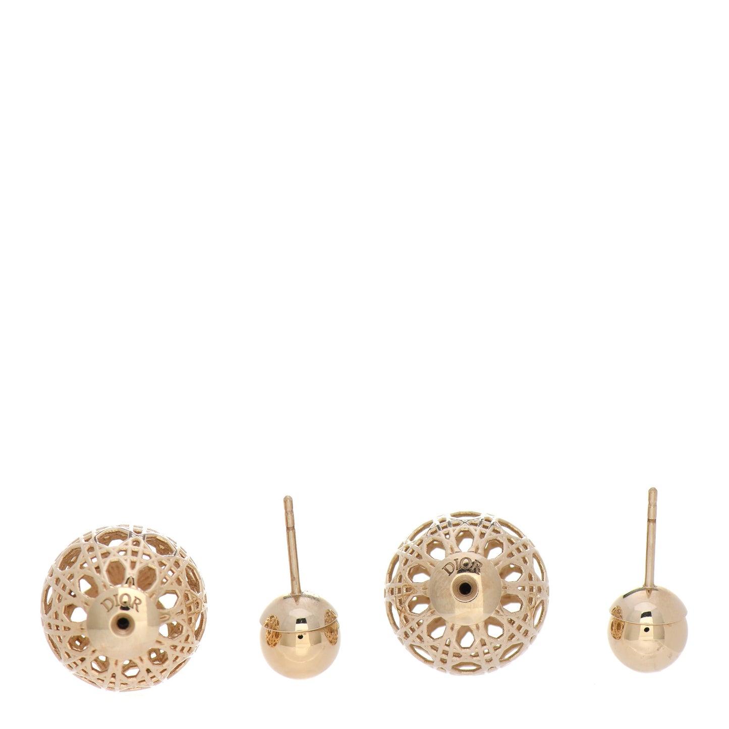 Cannage Mise En Dior Tribal Earrings Gold