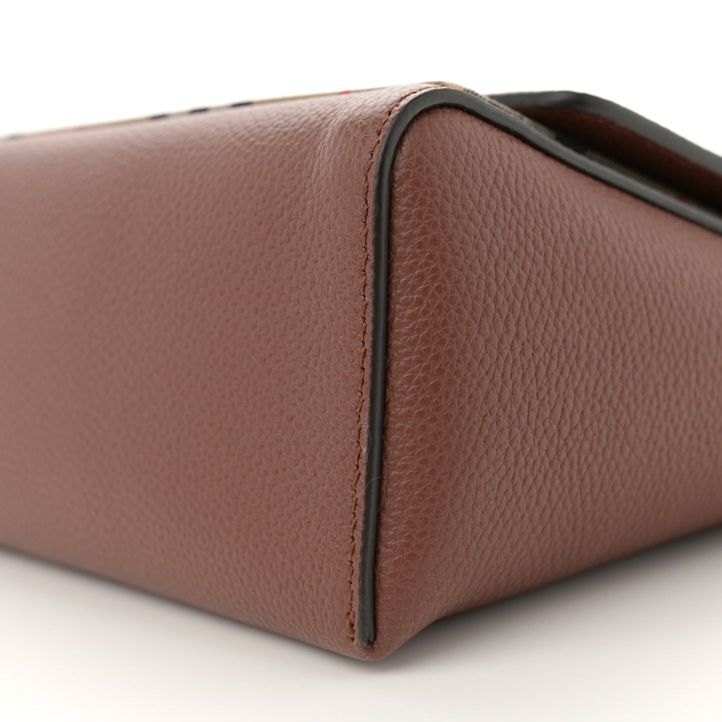 Calfskin Vintage Check Note Crossbody Bag Tan