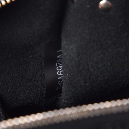 Valentino Garavani Pebbled Calfskin Large Rockstud Zip Pouch Black 7 of 8
