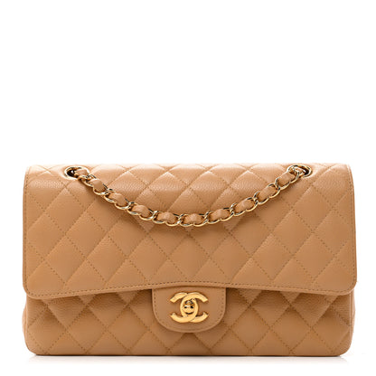 Chanel Caviar Quilted Medium Double Flap Beige 1 of 9
