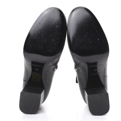 Balenciaga Shiny Sheepskin 20mm Oval Booties 38 Black 6 of 10
