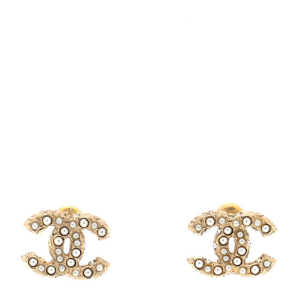 Chanel Pearl CC Earrings Gold 1 of 4
