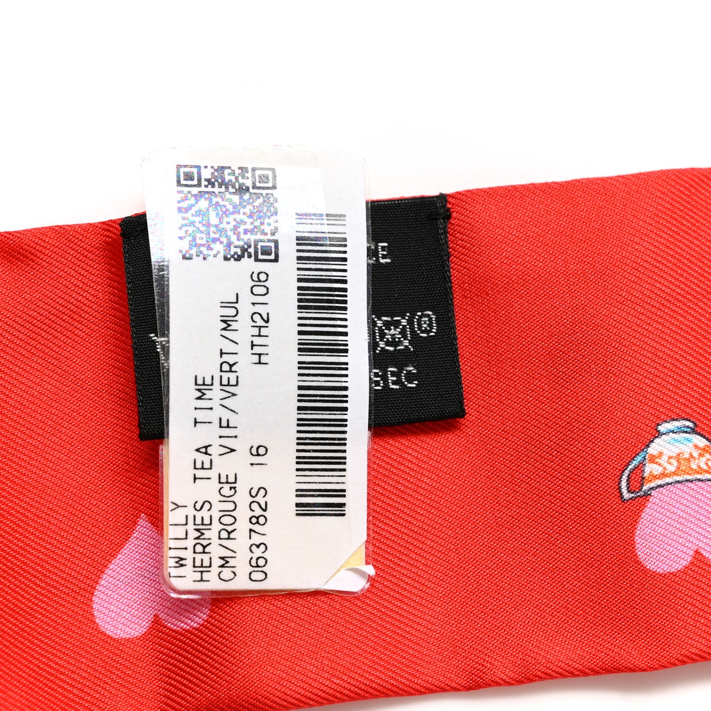 Silk Tea Time Twilly Rouge Vif Vert Multicolor