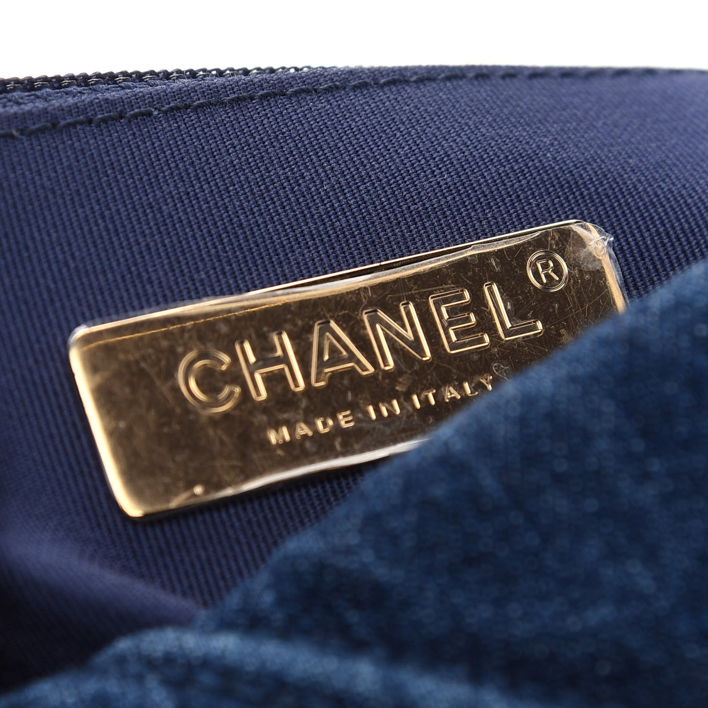 Denim Quilted Large Chanel 19 Flap Blue