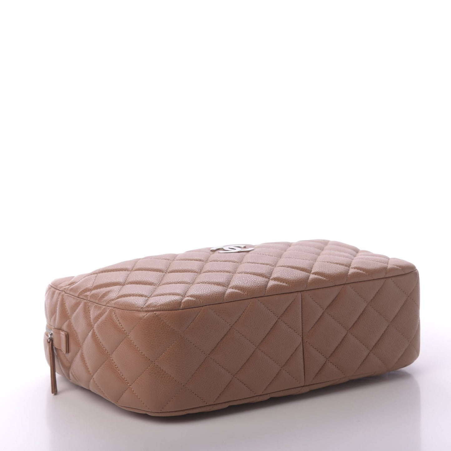 Caviar Quilted Large Camera Case Tan