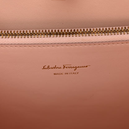 Salvatore Ferragamo Hammered Calfskin The Studio Box Bag Black 8 of 11